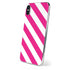 Pink and White Geometric Stripes iPhone XS Max Skin
