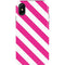 Pink and White Geometric Stripes iPhone XS Pro Case