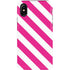Pink and White Geometric Stripes iPhone XS Pro Case