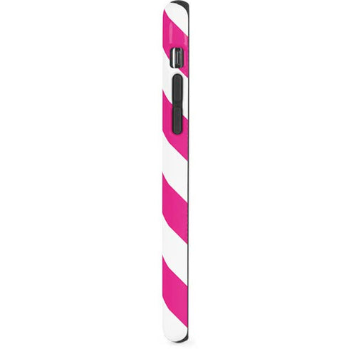 Pink and White Geometric Stripes iPhone XS Pro Case