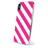 Pink and White Geometric Stripes iPhone XS Skin
