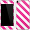 Pink and White Geometric Stripes Apple iPod Skin