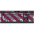 Pink and White Geometric Stripes K95 RGB PLATINUM Mechanical Gaming Keyboard Skin