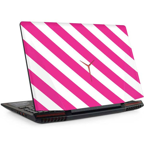 Pink and White Geometric Stripes Legion Y720 Skin
