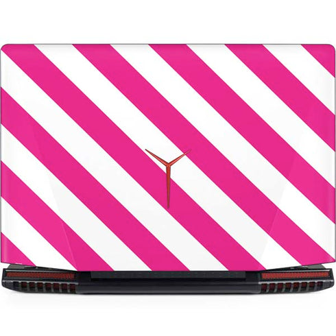 Pink and White Geometric Stripes Legion Y720 Skin