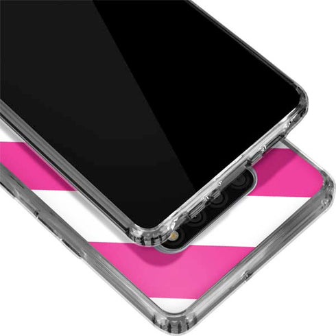 Pink and White Geometric Stripes LG Stylo 6 Clear Case