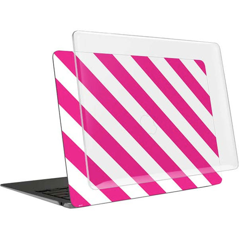 Pink and White Geometric Stripes MacBook Air 13in (2020) Case plus Skin