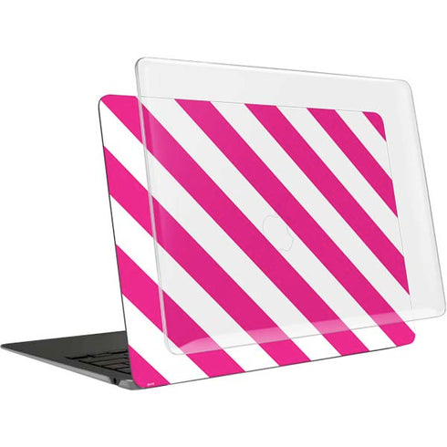 Pink and White Geometric Stripes MacBook Air 13in M1 (2021) Case plus Skin
