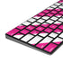 Pink and White Geometric Stripes Magic Keyboard with Numeric Keypad Skin