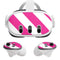 Pink and White Geometric Stripes Meta Quest 3 Skin