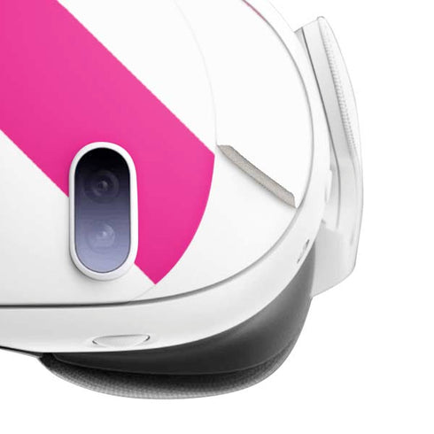 Pink and White Geometric Stripes Meta Quest 3 Skin