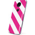 Pink and White Geometric Stripes Moto E5 Plus Skin