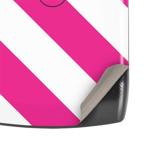 Pink and White Geometric Stripes Motorola RAZR Skin