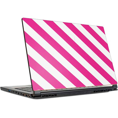 Pink and White Geometric Stripes MSI GS65 Stealth Laptop Skin