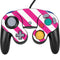 Pink and White Geometric Stripes Nintendo GameCube Controller Skin
