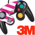 Pink and White Geometric Stripes Nintendo GameCube Controller Skin