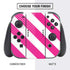 Pink and White Geometric Stripes Nintendo Switch Bundle Skin