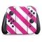Pink and White Geometric Stripes Nintendo Switch (2017-2021) Joy-Con Controller Skin