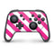 Pink and White Geometric Stripes Nintendo Switch Pro Controller Skin