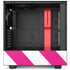 Pink and White Geometric Stripes NZXT H510 Compact ATX Mid-Tower Case Skin