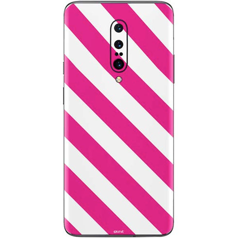 Pink and White Geometric Stripes OnePlus 7 Pro Skin