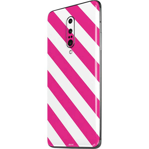 Pink and White Geometric Stripes OnePlus 7 Pro Skin