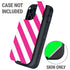 Pink and White Geometric Stripes Otterbox Defender iPhone Skin