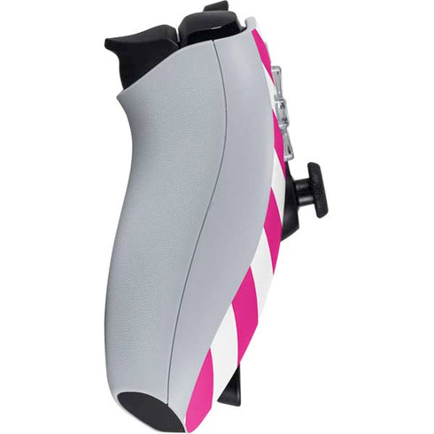 Pink and White Geometric Stripes PlayStation Portal Remote Player Skin