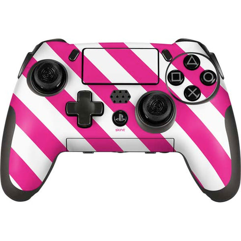 Pink and White Geometric Stripes PlayStation Scuf Vantage 2 Controller Skin