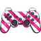 Pink and White Geometric Stripes PS3 Dual Shock wireless controller Skin