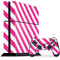 Pink and White Geometric Stripes PS4 Console and Controller Bundle Skin