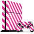 Pink and White Geometric Stripes PS4 Console and Controller Bundle Skin