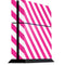 Pink and White Geometric Stripes PS4 Console Skin
