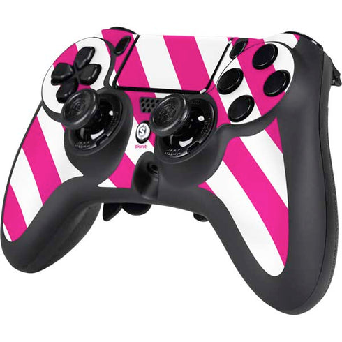 Pink and White Geometric Stripes PS4/PC SCUF Impact Controller Skin
