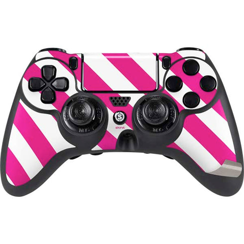 Pink and White Geometric Stripes PS4/PC SCUF Impact Controller Skin