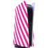 Pink and White Geometric Stripes PS5 Console Skin