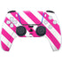 Pink and White Geometric Stripes PS5 Controller Skin