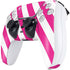 Pink and White Geometric Stripes PS5 Controller Skin