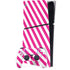 Pink and White Geometric Stripes PS5 Slim Digital Edition Console Skin