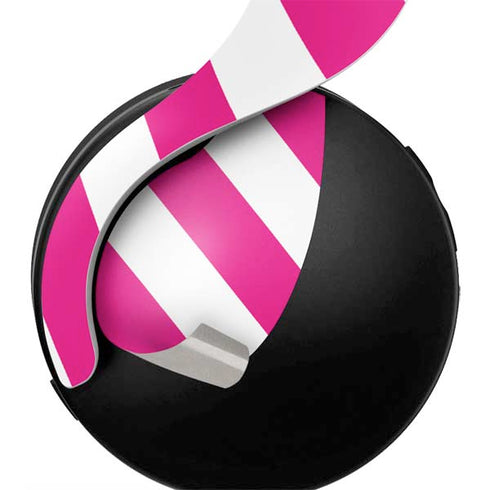 Pink and White Geometric Stripes PULSE 3D Wireless Headset for PS5 Skin