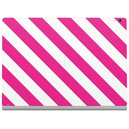 Pink and White Geometric Stripes Surface Book 2 13.5in Skin