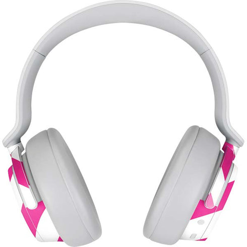 Pink and White Geometric Stripes Surface Headphones Skin
