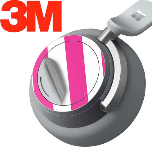 Pink and White Geometric Stripes Surface Headphones Skin
