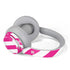 Pink and White Geometric Stripes Surface Headphones Skin