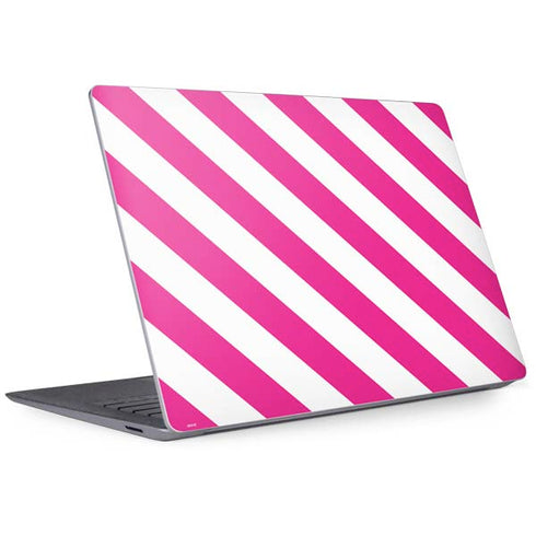 Pink and White Geometric Stripes Surface Laptop 3 13.5in Skin