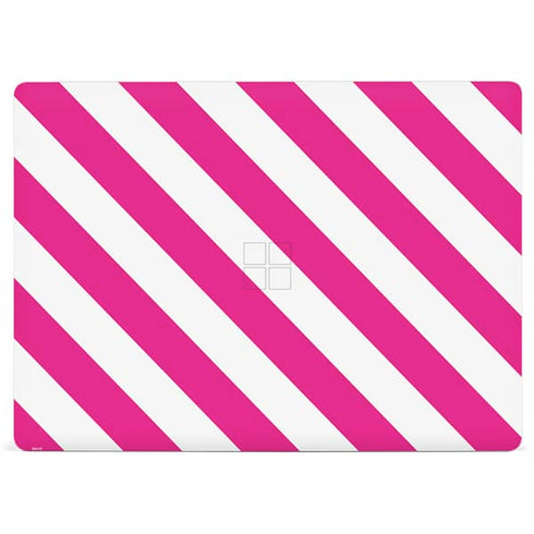 Pink and White Geometric Stripes Surface Laptop 3 13.5in Skin