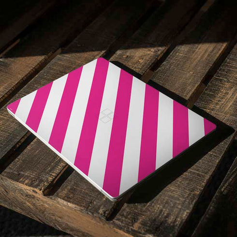 Pink and White Geometric Stripes Surface Laptop 3 13.5in Skin