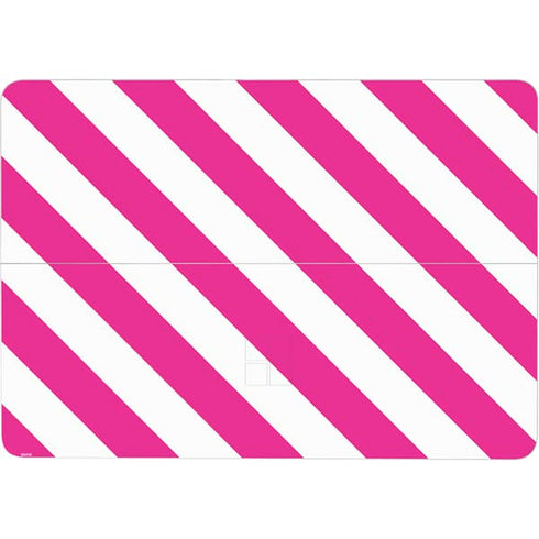 Pink and White Geometric Stripes Surface Laptop Studio Skin