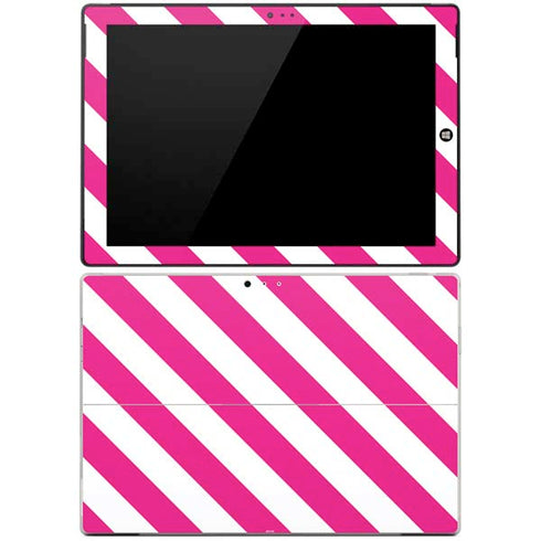 Pink and White Geometric Stripes Surface Pro 3 Skin