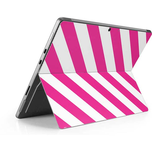 Pink and White Geometric Stripes Surface Pro 8 Skin